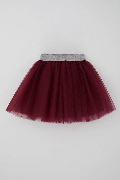 Breeze Girl's Tutu Skirt with Glitter Detail at the Waist, Elastic, Age 5-10, Cherry Rot
