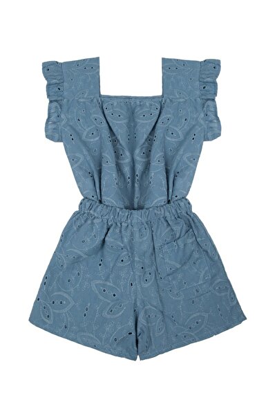 By Mare Style Mabel-Pure Organic Cotton Blue Girl's Shorts Blouse Suit