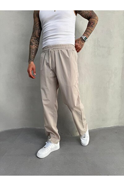 KağanKY Μπεζ υφασμάτινο jogger από ύφασμα αλεξίπτωτου