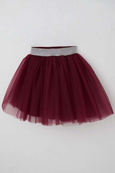 Breeze Girl's Tutu Skirt with Glitter Detail at the Waist, Elastic, Age 5-10, Cherry Rot