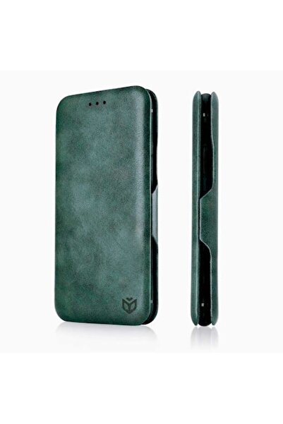 Dali Husă de protecție compatibilă cu Samsung Galaxy S25, Safe Wallet Plus, piele, verde închis