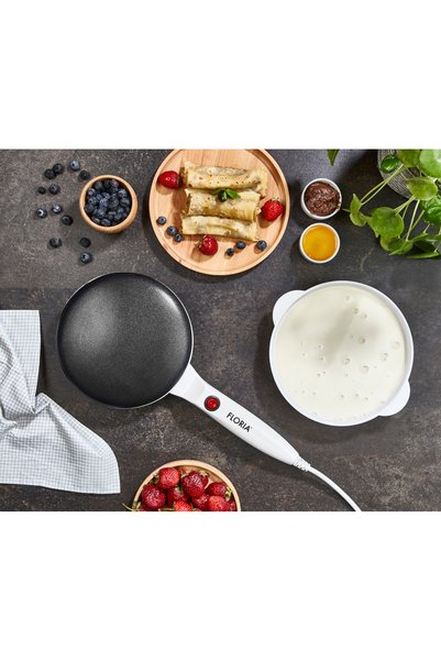 Floria Zln7911 Electric Crepe Maker |   700Watts |   Non-Stick Surface |   Bpa-Free |   White
