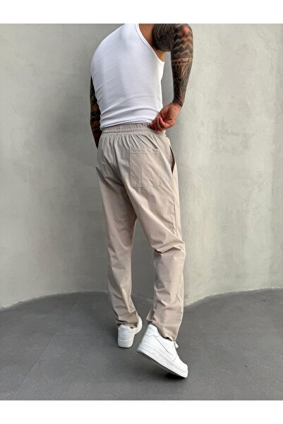 KağanKY Μπεζ υφασμάτινο jogger από ύφασμα αλεξίπτωτου