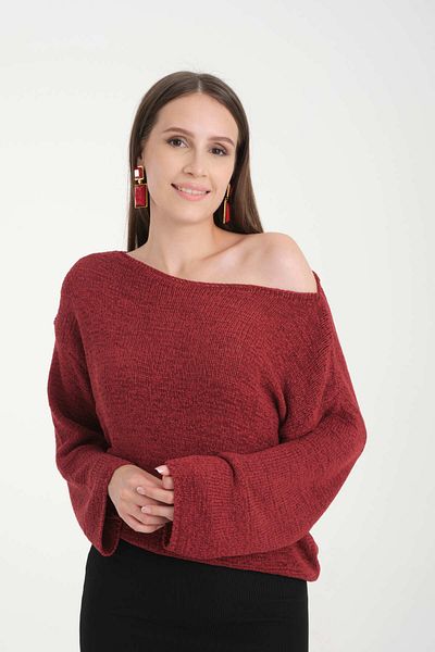 İLKCET MODA Off Shoulder Oversize Women's Sweater