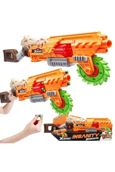 Zuru Mega Lansator Insanity Horrorfire Doomsday, Zuru, X-Shot, Dinozaur, 16 Sageti, 8+, Multicolor