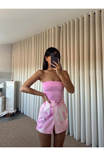 mydukkan.co Fustă scurtă mini cu imprimeu floral