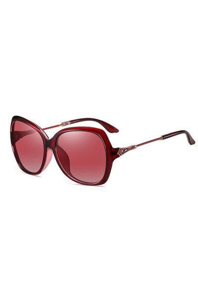 UIQ Polarized Women's Sunglasses, UV Protection, 8881, Red