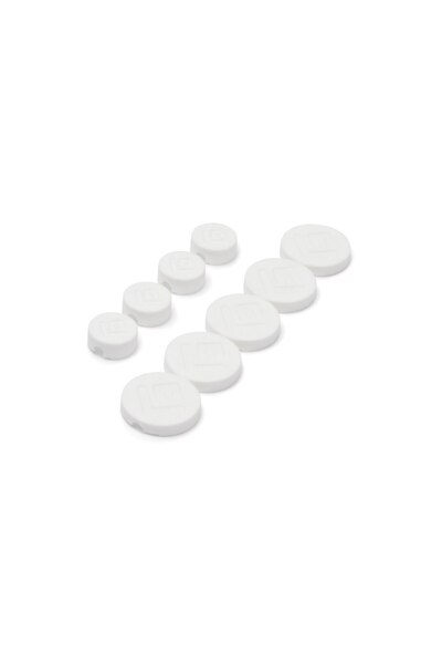 Floating Grip Wall Mount Caps with Floating Grip (White) - 9 Pieces