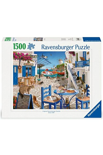 RAVENSBURGER Puzzle - Cats in Mykonos Greece, 1500 Pieces