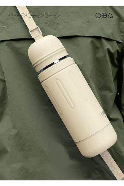 Shotay Durable Steel Thermos Flask 1500ml Cream
