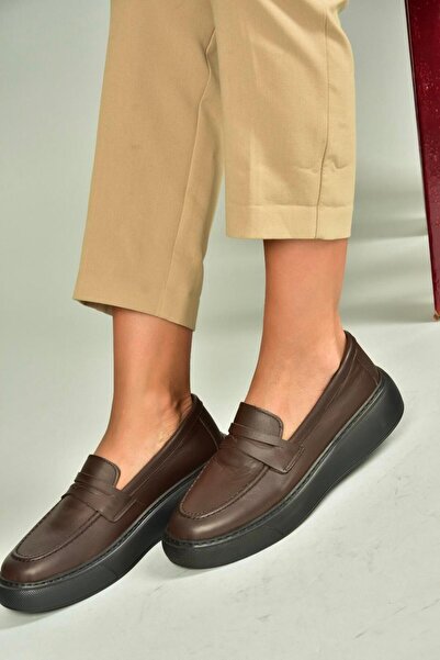 Fox Shoes U555026103 Καφέ Γνήσιο Δερμάτινο Casual Γυναικεία Παπούτσια