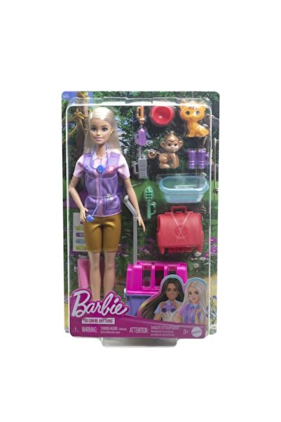 Barbie Tu Poți Fi - cu Set de Joacă Animale din Junglă