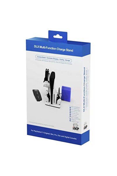 iMP Tech Charging and Cooling Stand for PS5, iMP Tech, elegant design, 3-speed fan, gray