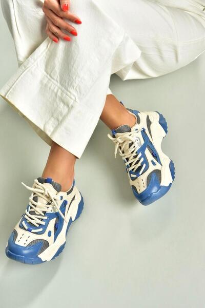 Fox Shoes V312613509 Μπλε/Μπεζ αθλητικά παπούτσια