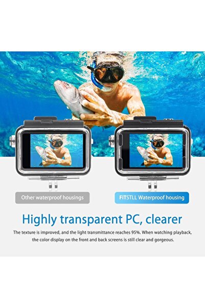Generic 196FT / 60M Underwater Waterproof Case for DJI Osmo Action 5 Pro/4/3