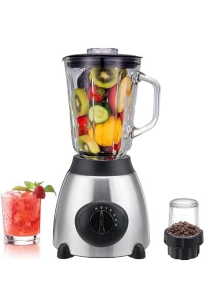 Türkiye 2 In 1 Countertop Blender, 850W Electric Blender with Grinder, BPA-Free Glass Chopper, for Smo