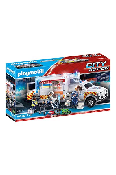 Playmobil Acțiune în oraș - Ambulanță cu lumini și sunete