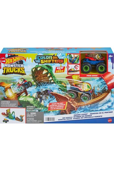 mattel Σετ παιχνιδιού Hot Wheels Monster Trucks - Crocodile Swamp Chomp