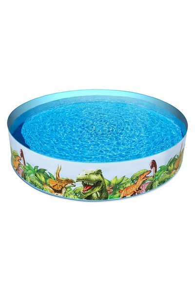 BESTWAY Above-ground pool, for children, round shape, easy to assemble, PVC, dinosaur print, 183 ...