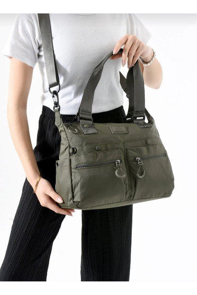 eflanmoda 571 Collections Waterproof Fabric Multi-Pocket Women's Shoulder Bag