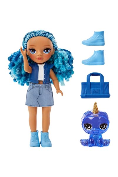 Rainbow High Κούκλα Littles Sapphire 14 εκ. με τσάντα και μαγικό κατοικίδιο