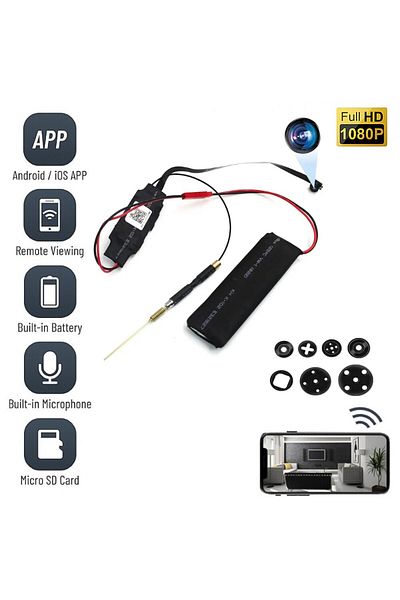 OEM Hidden Camera Module, MOD05B, WIFI, Full HD, Audio-Video, Motion Detection, Adaptable Accessories