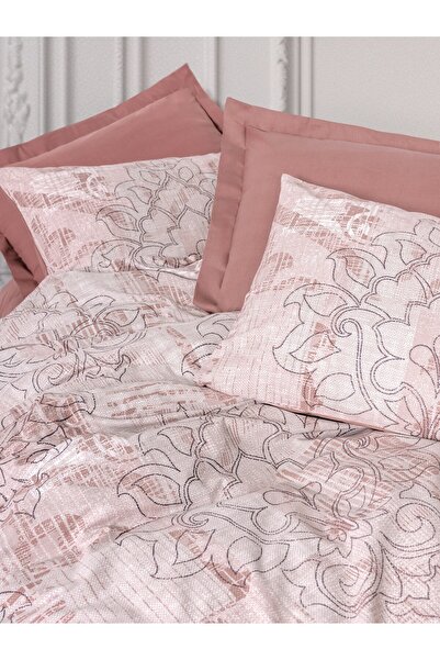 Cotton Box Dual Double Duvet Cover Set Livara Dusty Rose