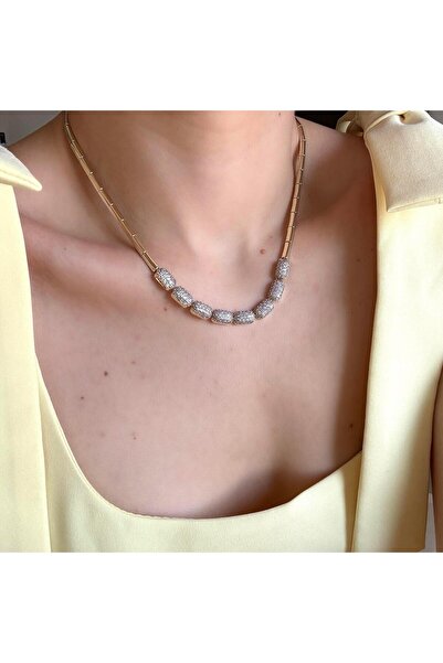 Alice İsstanbul White Stone Design Necklace