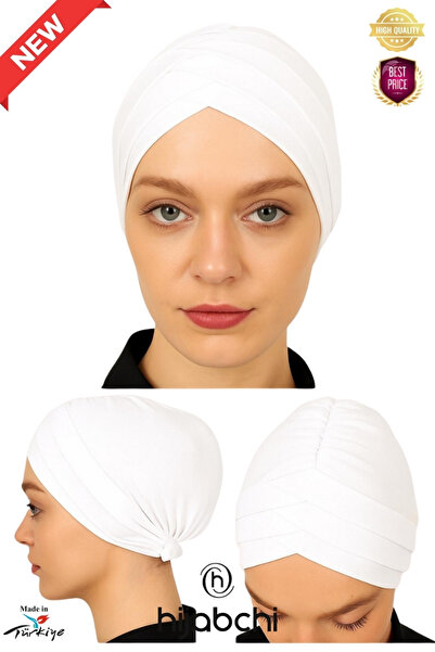 hijabchi Bone externă cu trei benzi încrucișate Bone gata - Bone externă cu trei benzi încrucișate - Alb