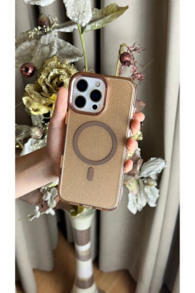 DGN İphone 11 Uyumlu Lüks Parıltılı Magsafe Kablosuz Şarj Manyetik Kılıf Şeff...