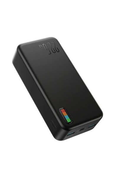OEM Powerbank Extern 2xUSB, Silicon, Type-C, Micro-USB, 22.5W, 30000mAh, Z96, Negru