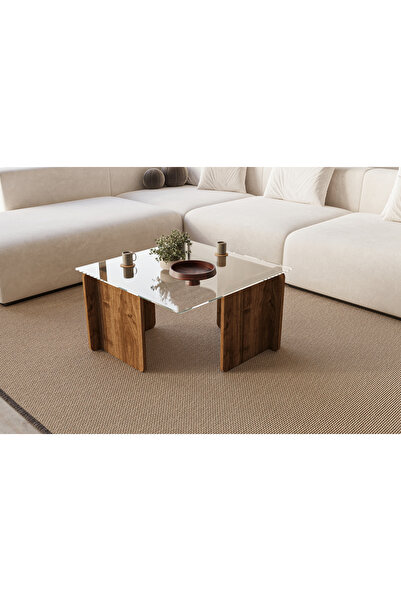 MONEayna Twin Cam Orta Sehpa Ceviz Desen