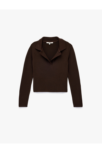 Koton Regular Fit Long Sleeve Polo Neck T-Shirt
