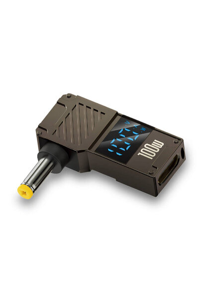 Techsuit Adaptor pentru laptop DC la Type-C 100W LaptopPlugX A22, gri