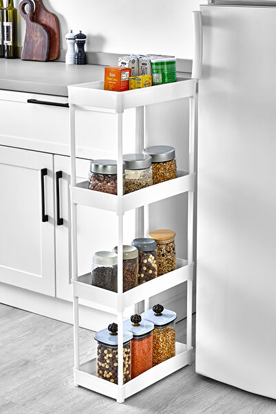 Estava Home وحدة رف المطبخ ذات 4 طبقات منظم المطبخ