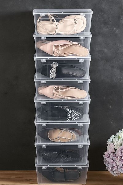 Bayev 5 Pieces Gloss Ballerina Shoe Storage Box - Ballerina Carrying Case Children's Shoe Box