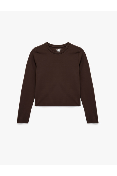 Koton Slim Fit Long Sleeve Crew Neck Sports T-Shirt