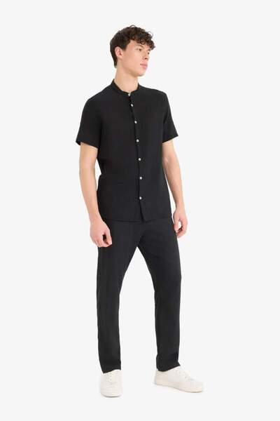 DeFacto New Season Relax Fit Relaxed Cut Narrow Leg Linen Blended Summer Trousers