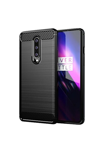 dalip Carcasă de protecție compatibilă cu OnePlus 8, silicon carbon, neagră