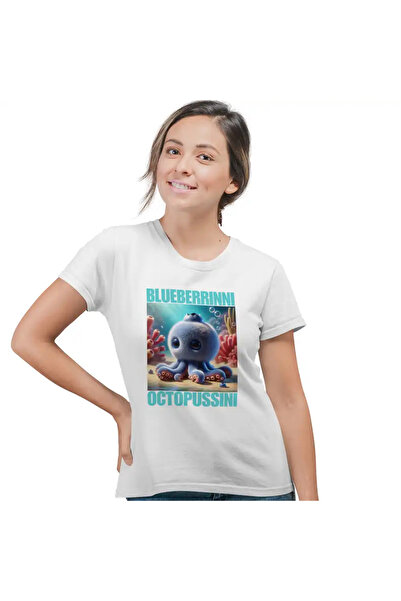 OEM Tricou Femei Brainrot Blueberrinni Octopussini