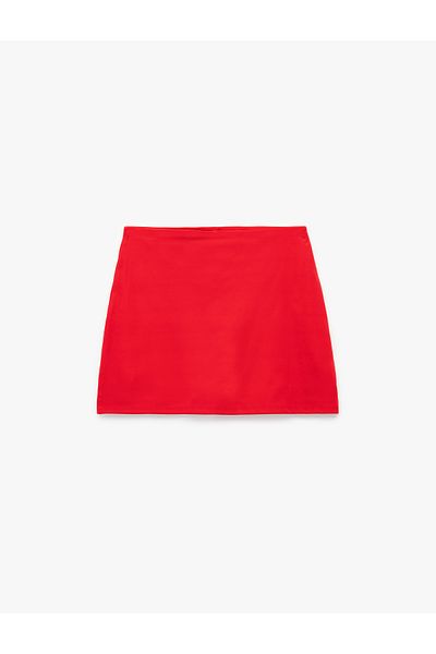 Koton High Waist Interlock Slim Fit Mini Sports Shorts Skirt