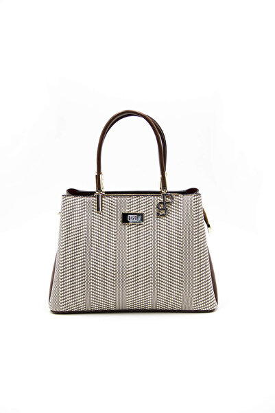 Silver Polo حقيبة يد نسائية بيج من طابا Nv1098