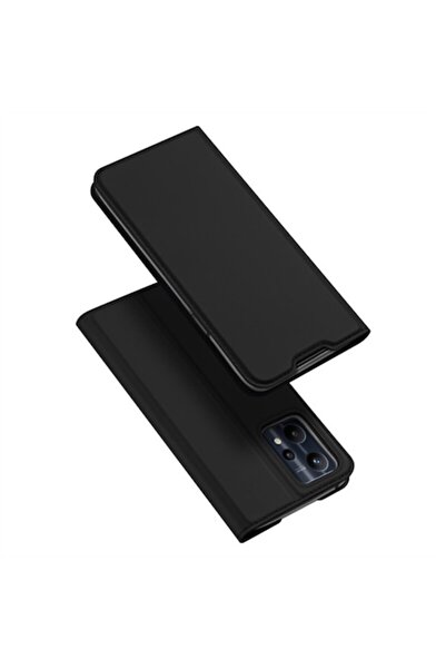 dalip Husă de protecție cu clapă compatibilă cu Realme 9 5G/9 Pro, Skin Pro, piele, neagră