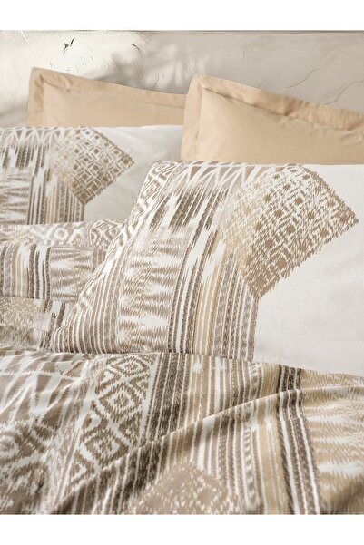 Cotton Box Ethnic Tek Kişilik Nevresim Takımı Amara Karamel