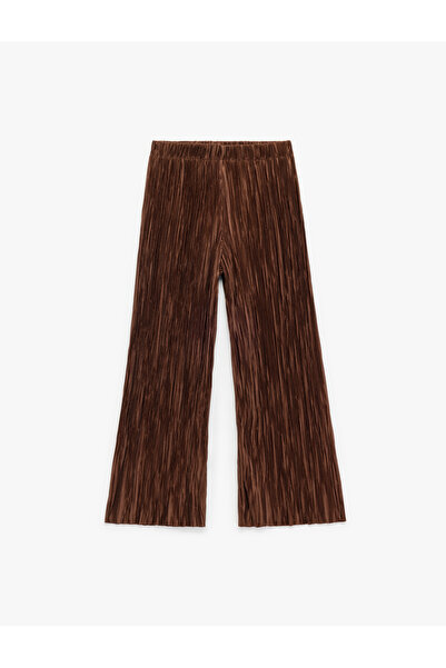 Koton Dokulu Beli Lastikli Geniş Paça Pantolon