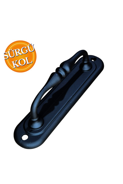 HOBİDABİ 2 Adet Siyah Kıvrık Sürgü Kapı Kol Kıvrık Çekme Kol