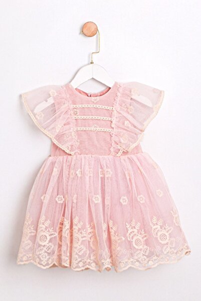 HAUSEkids 2-5 Years Madeline Guıpure Girl's Dress-Lilac