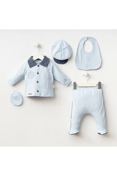 MİNİZEYN TEKSTİL Miniycool 7079 Mnz Brand Thomas Newborn Hospital Release Men's Set of 5