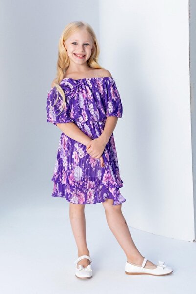 HAUSEkids 8-15 Yaş Barrie Kız Çocuk Elbise-Mor