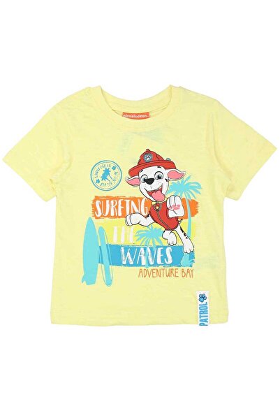 PAW PATROL Children's t-shirt 100% cotton, yellow, Surfing, Paw Patrol